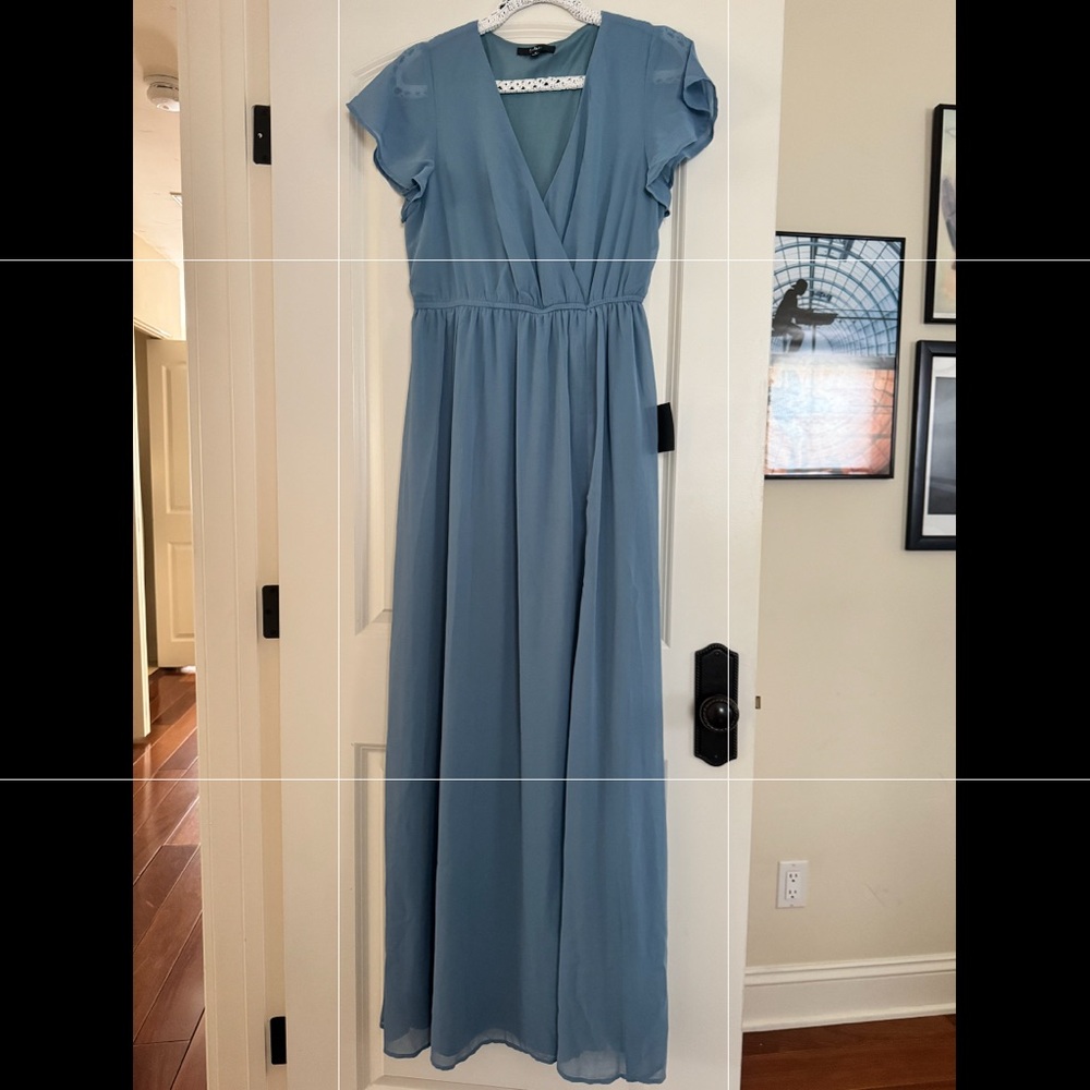 Lulu's Soft Blue Maxi Dress
